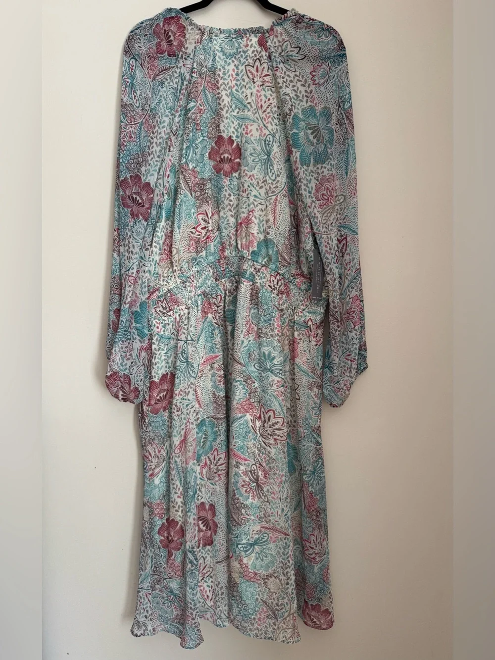 Lane Bryant Ruffle Detail Fit & Flare Midi Dress Women’s Size 24 NWT Floral